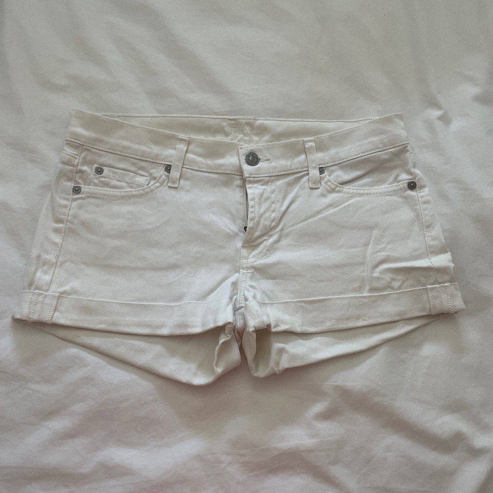 White Seven Jean Shorts